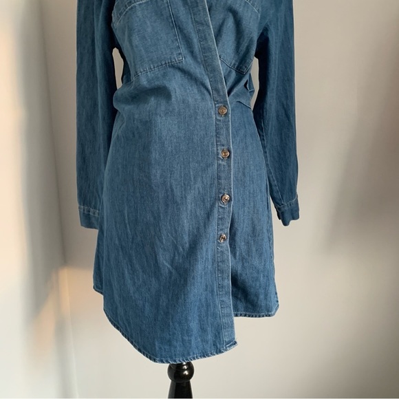 ZARA The Erin Denim Wrap Dress - Picture 7 of 14